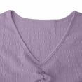 thumbnail image 3 of Elegante Vestido Corto con Cuello en V de Manga Corta Diseño de Moda Casual para Primavera Verano, Pantalones Cortos de Vestido de las Mujeres para el Uso Diario, 3 of 7