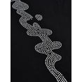 thumbnail image 6 of VSNOW Women Long Sleeve Cold Shoulder Rhinestone Tops T Shirt Blouse, 6 of 8