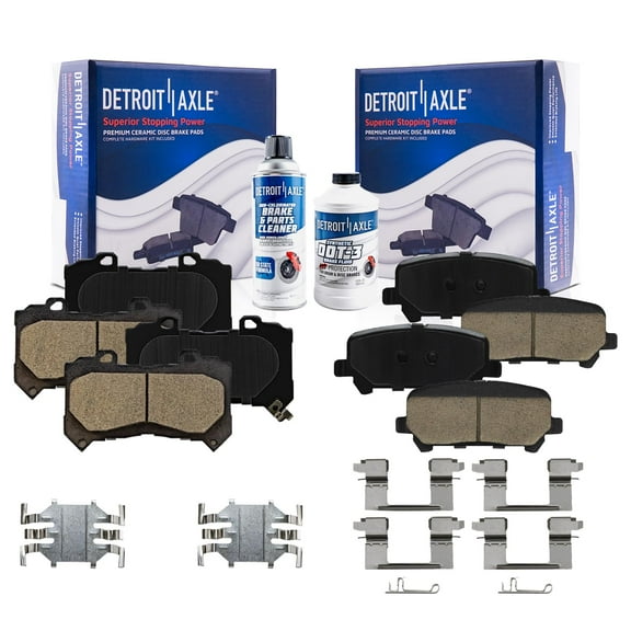 Detroit Axle - Front and Rear Ceramic Brake Pads Kit Replacement for 2015-2020 Chevrolet Colorado GMC Canyon - 6pc Set