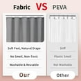 thumbnail image 3 of Yiannan Waterproof Fabric Shower Curtain Liner with 3 Magnets,Machine Washable，Mold Resitant,Extra Long72x84, 3 of 8