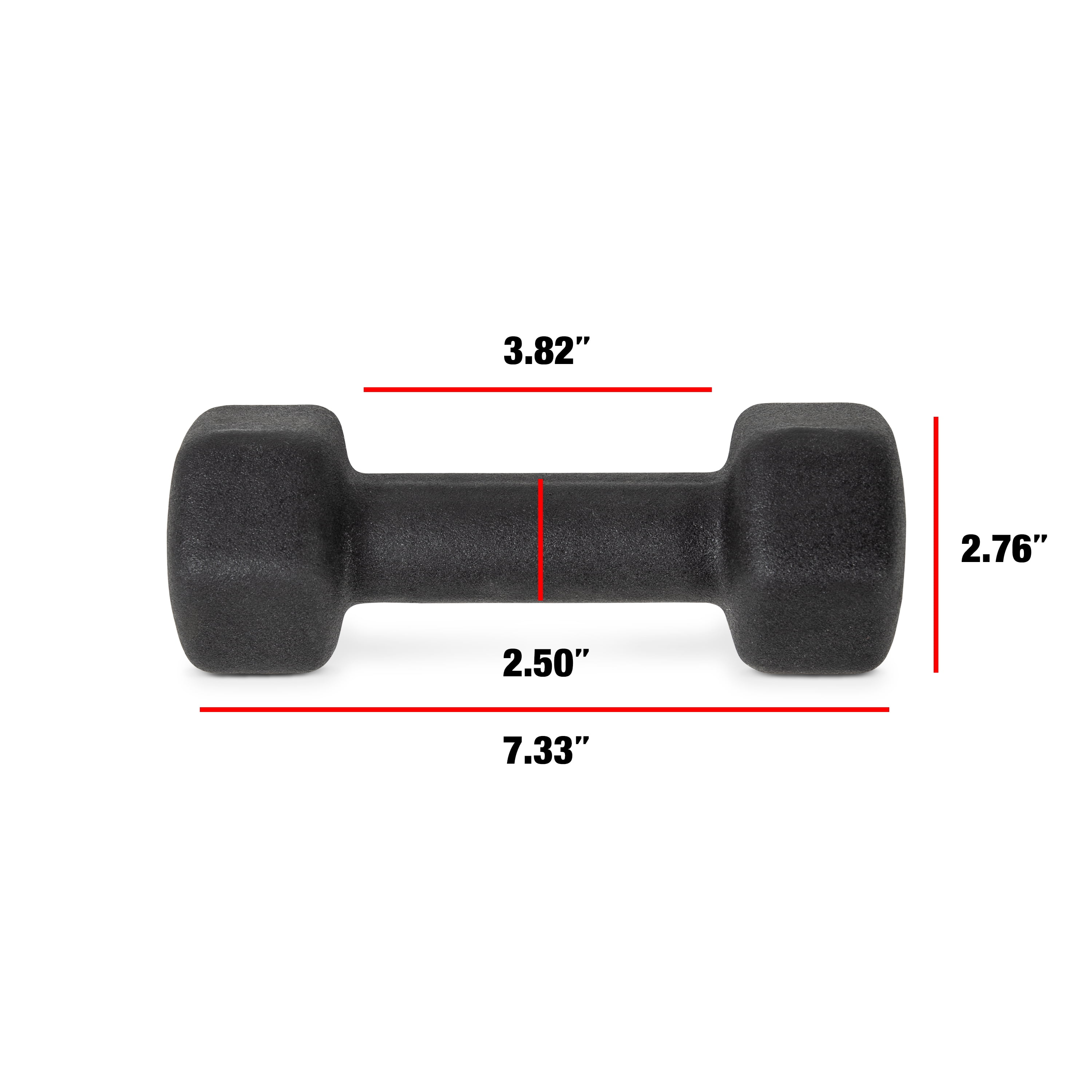 CAP Barbell, 5lb Black Neoprene Dumbbell, Pair