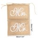 thumbnail image 3 of 2pcs/set Natural Burlap Mr Mrs Chair Back Banner Rustic Wedding Decoration for Country Wedding Event Party Photo Props, 3 of 4
