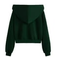 thumbnail image 3 of HOMBOM Womens Gym Sweatshirt Sports V-Neck Pullover Solf Green Long Sleeve Tops for Women Plain, 3 of 6