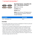 thumbnail image 2 of Rear Brake Pad Set - Compatible with 2007 - 2008 INFINITI G35 Sport, 2 of 2