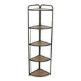 thumbnail image 3 of Lefeld 5 Tier Foldable Wood & Metal Frame Corner Shelf, 3 of 4