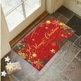 thumbnail image 5 of Christmas Door Mat Outdoor, Christmas Decorations for Home Non-Slip Merry Christmas and Happy New Year Doormat Low Profile Rug Holiday Welcome Mat Indoor Outdoor Xmas Decor 17 x 30 Inch, 5 of 6