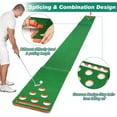 thumbnail image 5 of Luricaa Golf Putting Mat, Extendable Practice Golf Pong-Game Set with 4 connectable Putting Pads,Includes 8pcs Golf Balls and Portable Bag for Indoor Outdoor Party Game Use, 5 of 7