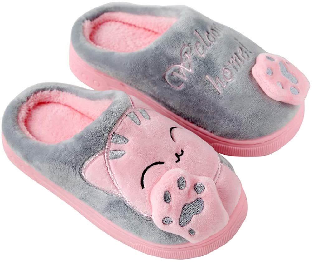 FFIY Famille d'Enfants Chat Mignon Antidérapant Intérieur FFIY s pour Filles et Garçons