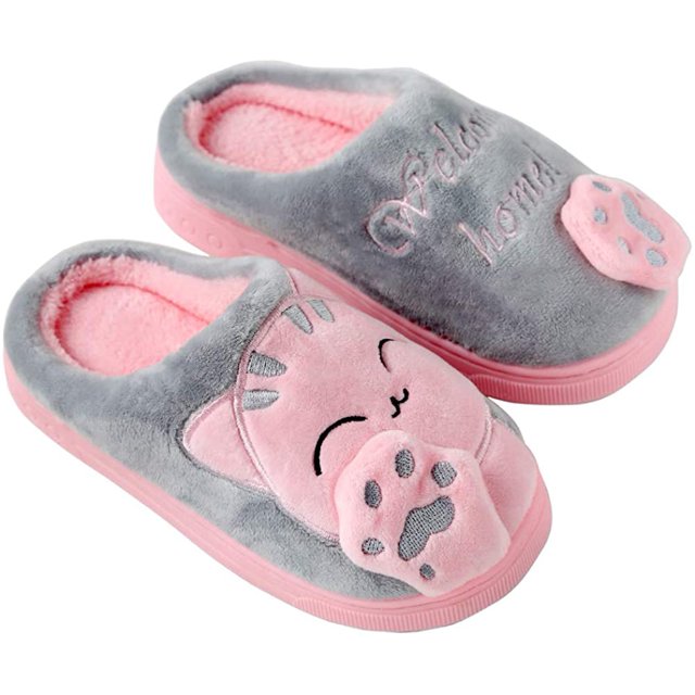 FFIY Famille d'Enfants Chat Mignon Antidérapant Intérieur FFIY s pour Filles et Garçons