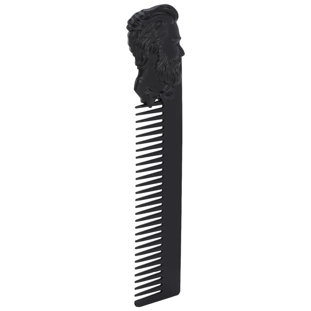 Portable Zinc Alloy Oil Hair Comb, Lightweight, Rounded Teeth, Carving Technology for Hair Salon Home