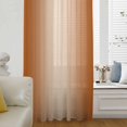 thumbnail image 6 of Burnt Orange Ombre Sheer Curtains 54 Inches Long, Modern Gradient Abstract Art Light Filering Curtains, Breathable Simi Curtain Privacy Drapes for Kitchen Bathroom Nursery Small Window Treatment, 6 of 9