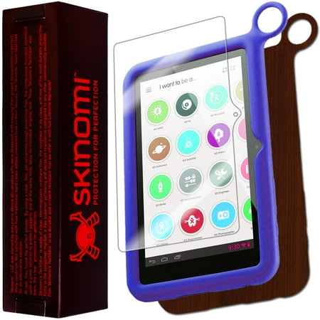 Skinomi Skin Dark Wood Cover+Clear Screen Protector for OLPC XO Kid's Tablet