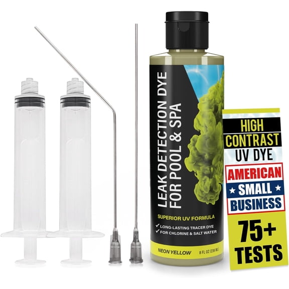 Pool Leak Detection Dye Kit for Inground Above Ground Pools Spa & Hot Tub Fluorescent Yellow