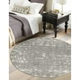 thumbnail image 4 of Rugs.com Lennon Collection Rug – 8 Ft Round Gray And Ivory Medium Rug Perfect For Kitchens, Dining Rooms, 4 of 6