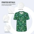 thumbnail image 4 of Balery Monstera Leaves Baseball Jersey for Men Casual Button Down Shirts Short Sleeve Active Team Sports Uniform-Large, 4 of 9