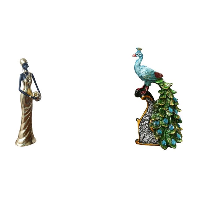 Figura decorativa de una dama tribal africana, colección de animales . Elegante y ligera, ideal para dormitorio, oficina o sala de estar.
