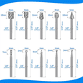 thumbnail image 3 of 40Pc HSS Router Carbide Engraving Bits for Router Bit Set 1/8 Inch(3mm) for Rotary Tools, 3 of 7