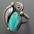 thumbnail image 2 of HOOUN Boho Women 925Silver Retro Turkish Handmade Turquoise Ring Jewelry Gift Size6-10-10-2#, 2 of 6