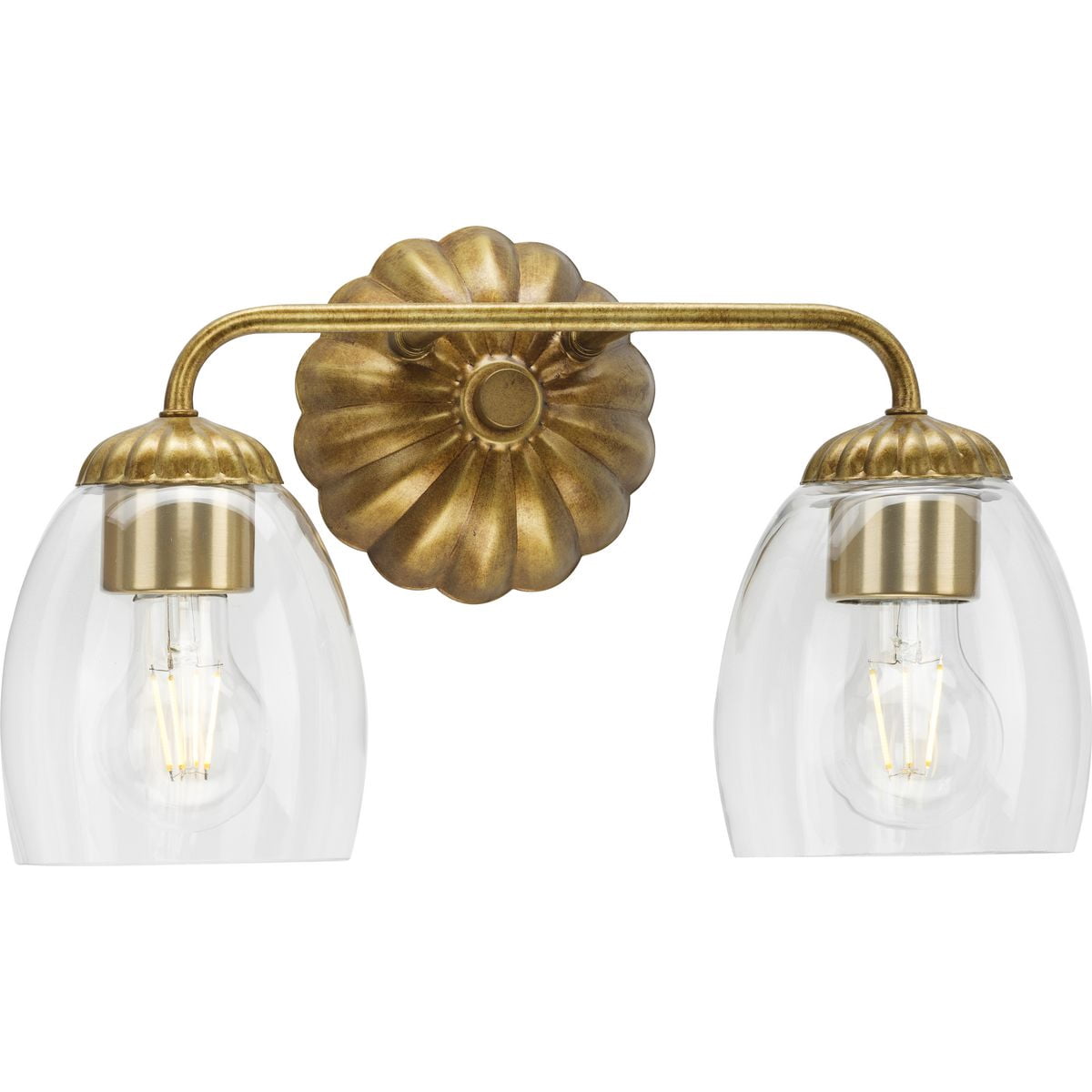 Quillan Collection Two-Light Soft Gold Transitional Bath & Vanity Light