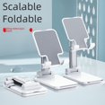 thumbnail image 1 of Soporte plegable para teléfono móvil, soporte para tableta de escritorio, transmisión en vivo, clase en línea, marco de soporte universal telescópico para teléfono móvil portátil, 1 of 3
