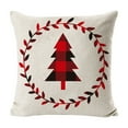 thumbnail image 2 of Anhility Christmas Decorative Throw Pillow Covers Farmhouse Soft Square Xmas Tree Reindeer Graphic Throw Pillow Covers for Home Sofa Bedroom Office Car, 18x18 Inch, 2 of 6