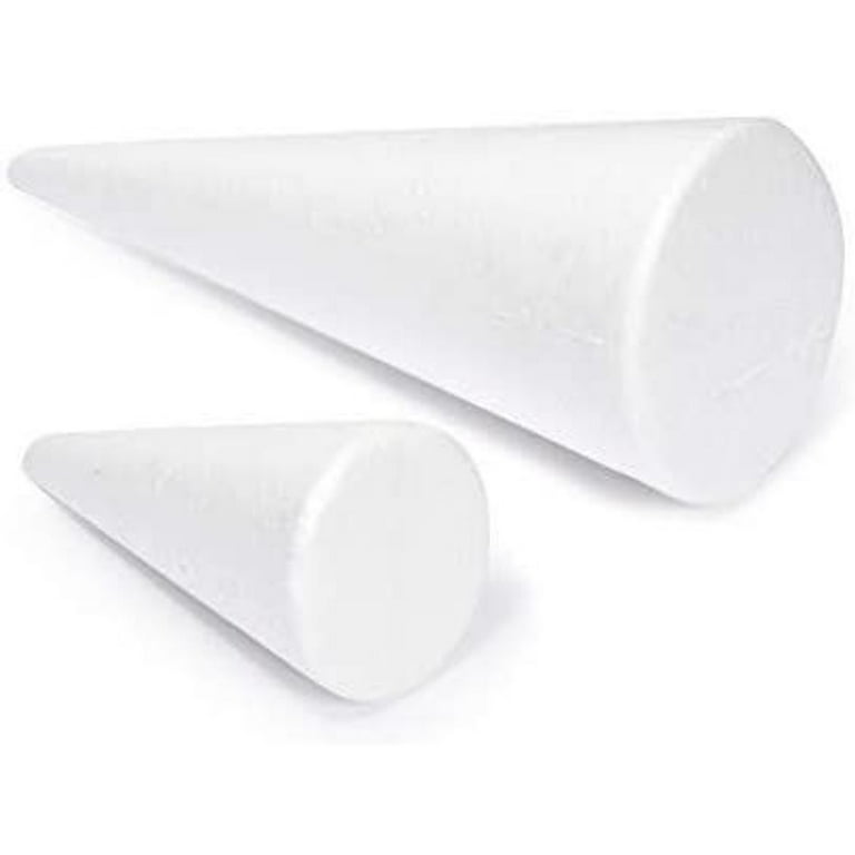 Foam Cones for Crafts (2.7 x 5.5 in, White, 12 Pack) –  BrightCreationsOfficial