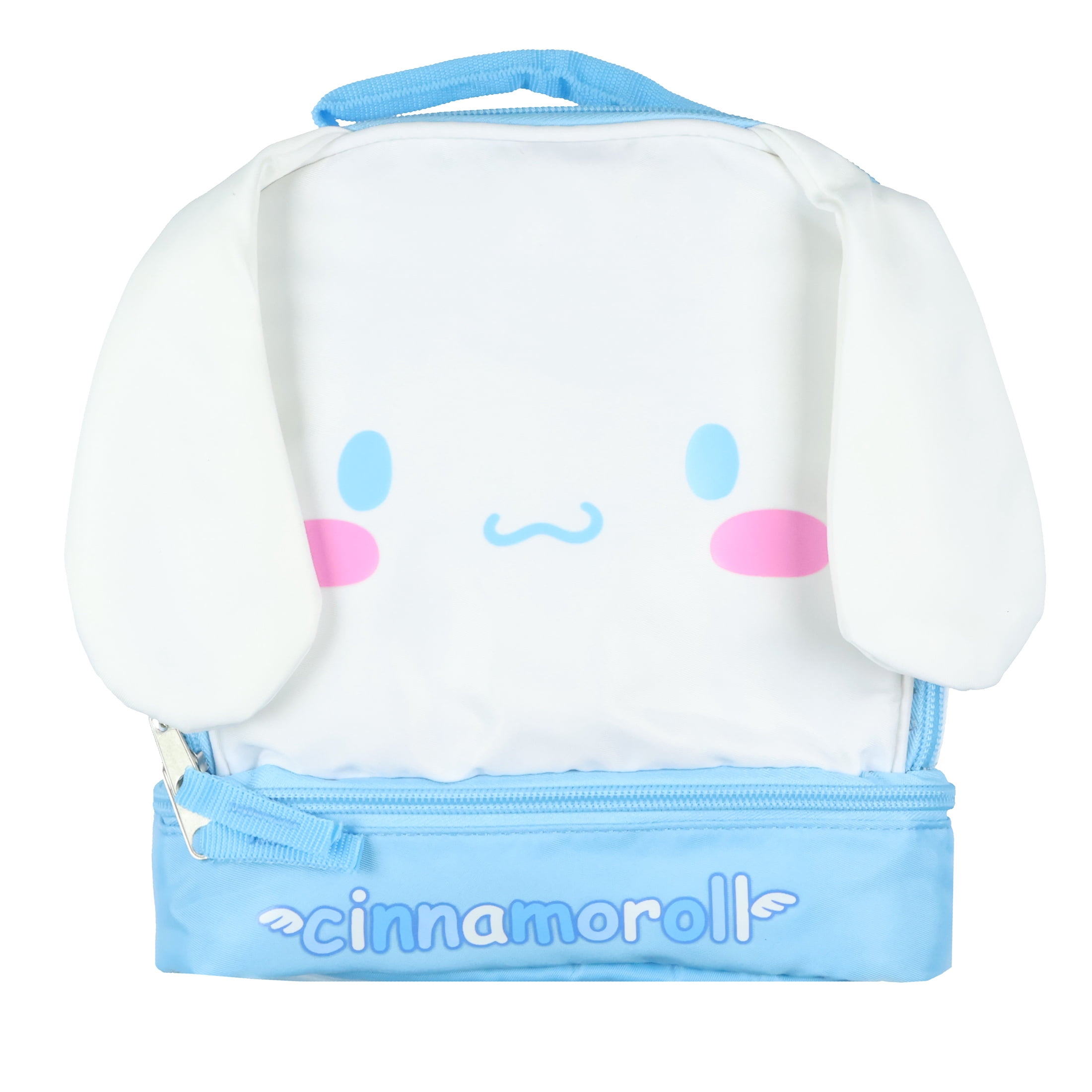 Sanrio Hello Kitty and Friends Lunch Box Cinnamoroll Dual Compartment Insulated Lunch Tote Bag (Cinnamoroll) 10"