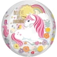 thumbnail image 2 of Unicorn Balloon Orbz See -Thru 16", 2 of 4