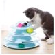 thumbnail image 2 of Juguetes interactivos for gatos de interior, rodillo divertido, torre for gatos de 4 niveles con bonitas pegatinas, plataforma giratoria, juguete rompecabezas con bola for gatitos, 2 of 6