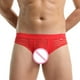 thumbnail image 1 of Calzones Para Hombre, Ropa Interior Informal De Color Liso A Rayas Con Espalda En T, Bragas De Nailon Con Agujeros Y Tanga Cómoda, 1 of 5