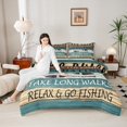 thumbnail image 4 of Feelyou Western Lake House Bedding Comforter Set, Rustic Boating Sport Lover Twin Comforter Sets, Teens Adult Men Reversible Bedding Set, Super Cozy Room Decor, 2-Piece, 4 of 8
