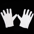 thumbnail image 4 of Guantes de ceremonia de trabajo blancos de algodón 12 Uds guantes de prueba de calidad de joyería de dedo de protección elástica fina Inevent JJ12598-00, 4 of 4
