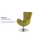 thumbnail image 4 of Flash Furniture Egg Series Green Fabric Side Reception Chair, 4 of 12