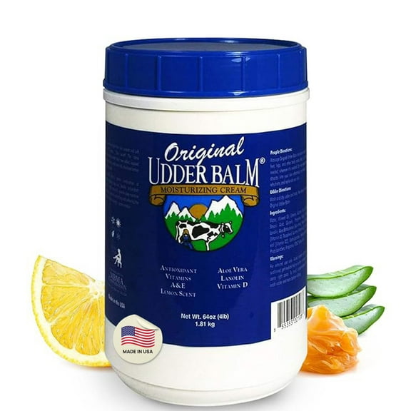 Original Udder Balm Moisturizing Cream with Aloe & Lanolin 64oz refill tub