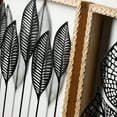thumbnail image 2 of Sullivans Metal Leaf Silhouette Panels Set of 2, 15"H Black, 2 of 5