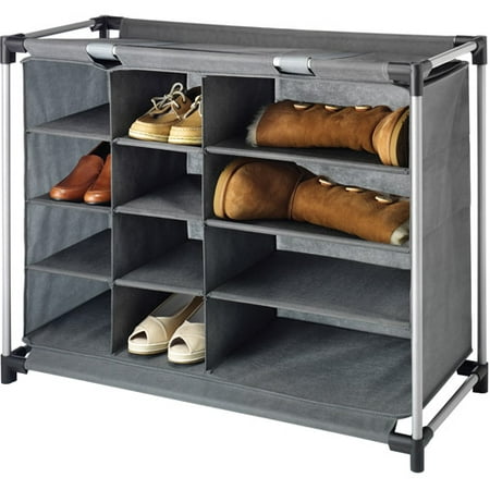 Whitmor 12-Section Closet Cabinet, Black/Gray