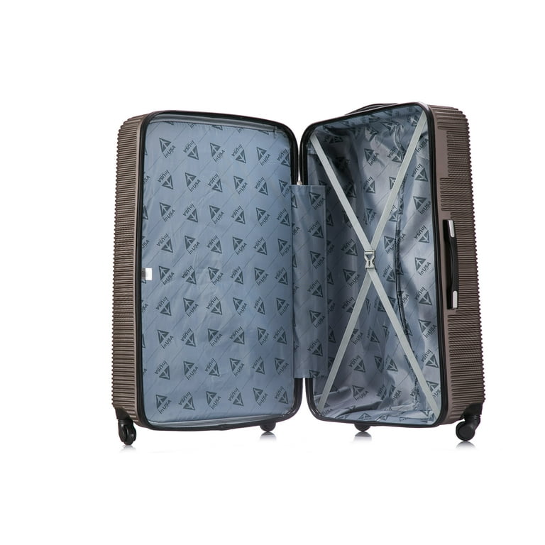InUSA Royal 32 Hardside Lightweight Luggage with Spinner Wheels Handle and Trolley Brown