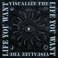 thumbnail image 2 of Junior's Lost Gods Visualize the Life You Want Graphic Crop T-Shirt Black X Large, 2 of 4