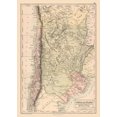 thumbnail image 2 of Black 11x14 White Modern Wood Framed Museum Art Print Titled - South America Argentina Bolivia Chile - Black 1867, 2 of 4