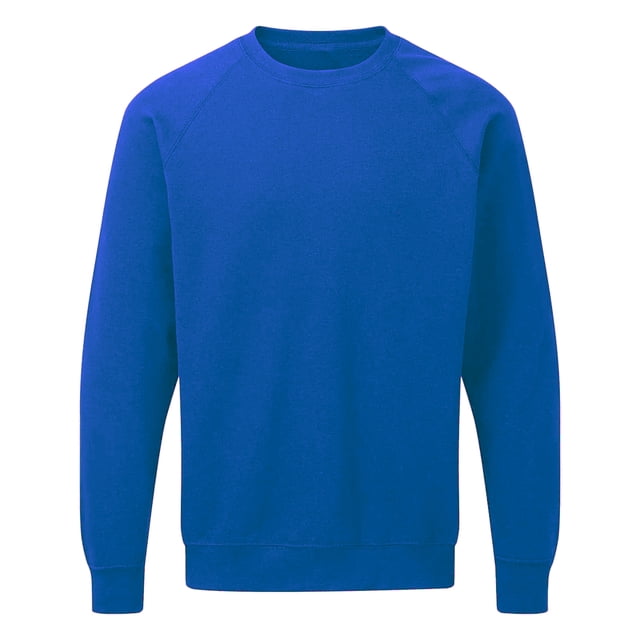 SG - Sudadera con cuello rendondo mangas Raglan hombre caballero (Azul)