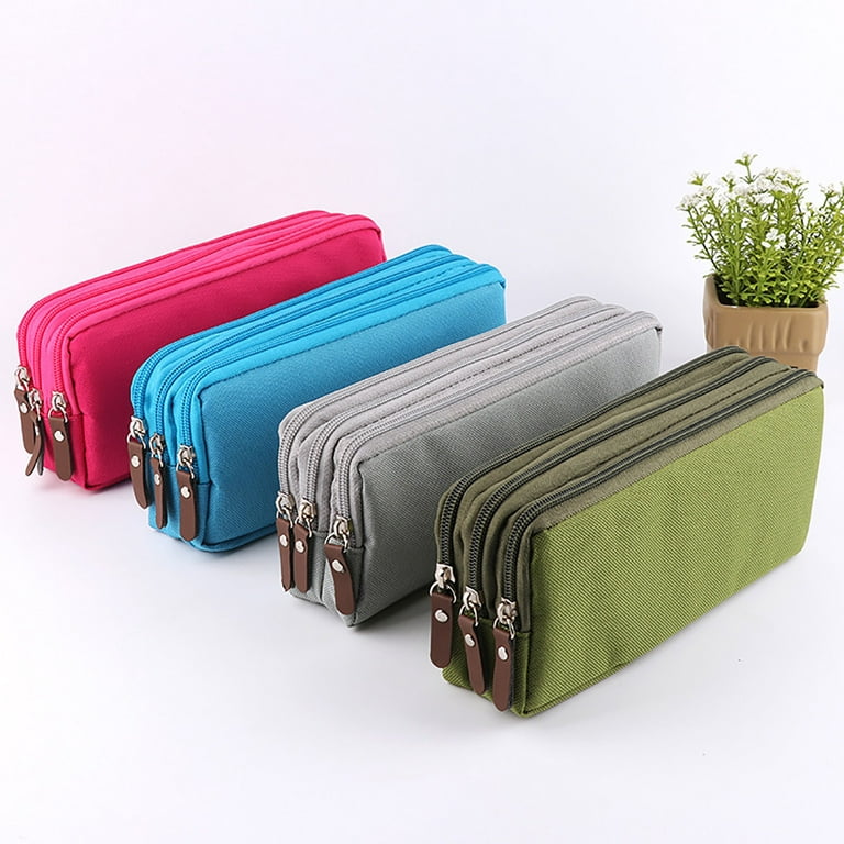 Aihimol Extended Multi-layer Stationery Bag Three-layer Pencil Case Small  Fresh Candy Color Three-layer Pencil Box School Supplies