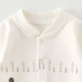 thumbnail image 5 of Linfrsh Infant Baby Girl Plaid Jumpsuit Long Sleeve Ruffle Peter Pan Collar Gingham Romper Fall One Piece Outfit (White,0-3 Months), 5 of 7