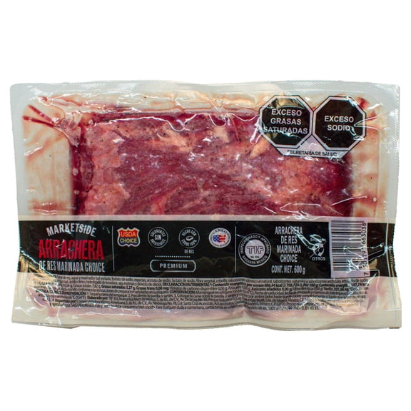 Arrachera De Res Marketside Choice Marinada 600 G