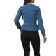 thumbnail image 3 of Chaquetas de mezclilla para mujer INSPIRE CHIC, con botones, dobladillo peplum, mangas largas, chaquetas de mezclilla cortas, azul mezclilla, talla M, 3 of 6