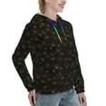 thumbnail image 6 of Salouo Gold Spiders And Cobwebs Pattern Hoodie Sweatshirts for Women, Autumn Pullover Hoodie Workout Sweat Women's Long Sleeve Preppy Sweatshirts-X-Large, 6 of 7