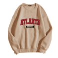 thumbnail image 3 of Tanghaowl Women Sweatshirt Casual Long Sleeve Graphic Tee Shirts Crew Neck Sweatshirts Pullover Tops for Women Khaki M, 3 of 3
