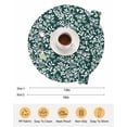 thumbnail image 6 of 15 Inch Round Placemats Set of 6, Dark Green Spring Floral Non Slip Heat Insulation PP Table Mats, Farmhouse Flowers Elegant Pastoral Washable Place Mats for Kitchen Dining Party Table Decor, 6 of 7