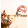 thumbnail image 6 of POZA Inflatable Rose Gold Pool Floats Seating Bundle - Premium Luxurious Loungers Filled With Sparkle Gold Confetti, 36" Tube, 48" Pool Chair, and 56" Water Hammock Set - 3 Pieces Pack, 6 of 7