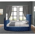 thumbnail image 4 of Maya Modern Style 5 Pc Queen Bedroom Set made with Wood in Navy, 4 of 16