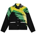 thumbnail image 4 of Jackets for Women Winter Coat Jackets Flannel Stand Collar Jacket(Jamaica Flag,Size:S-4XL), 4 of 7